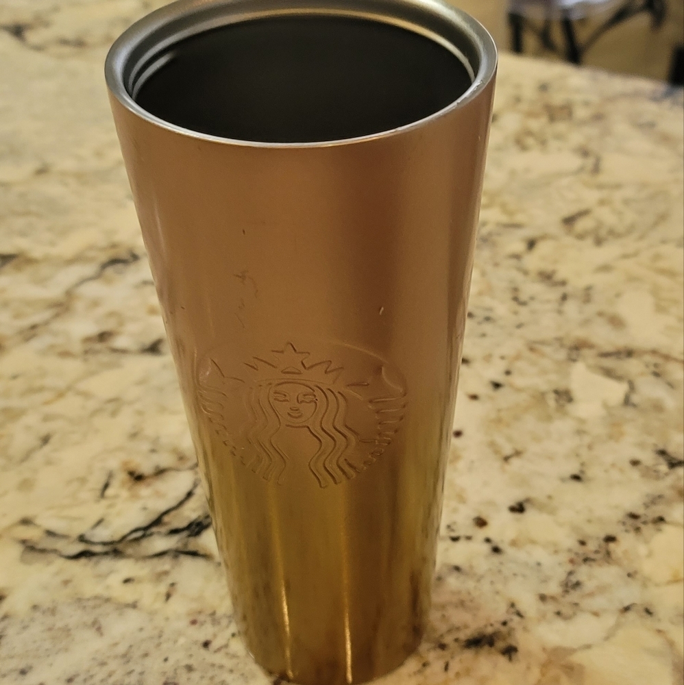 Starbucks Fall Pink Rose Gold Ombre  Stainless Steel Venti 24 Oz Cold/Hot Cup